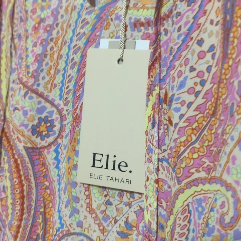 Elie TAHARI Paisley Boho Blouse - Picture 5 of 6